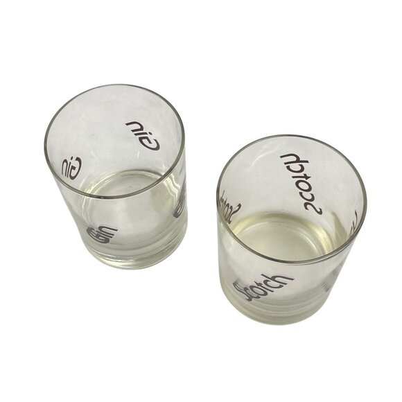 Vintage Gin & Scotch Glasses Set Of 2 - Picture 7 of 10